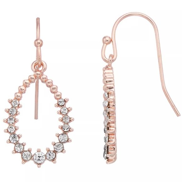 Crystal Nickel Free Teardrop Earrings - Picture 1 of 3